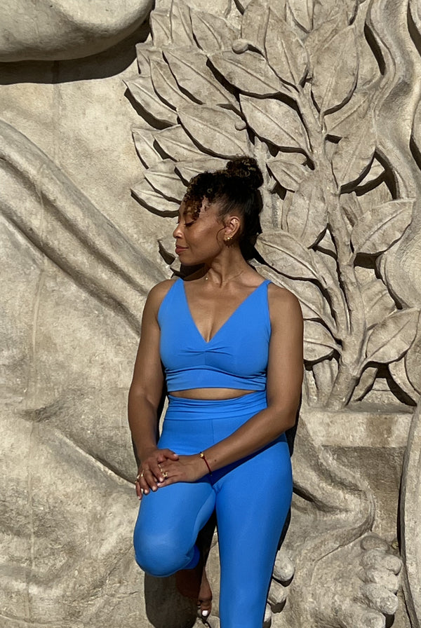 V-Neck Draped Top Uni Colors